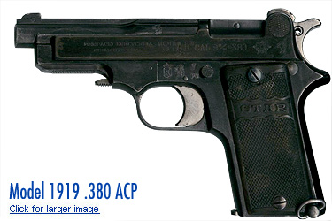 A Model 1919 pistol in .380 - Click for a larger view