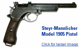 A Steyr-Mannlicher Model 1905 pistol - Most early Bonifacio Echeverria pistols were based on the Mannlicher design.